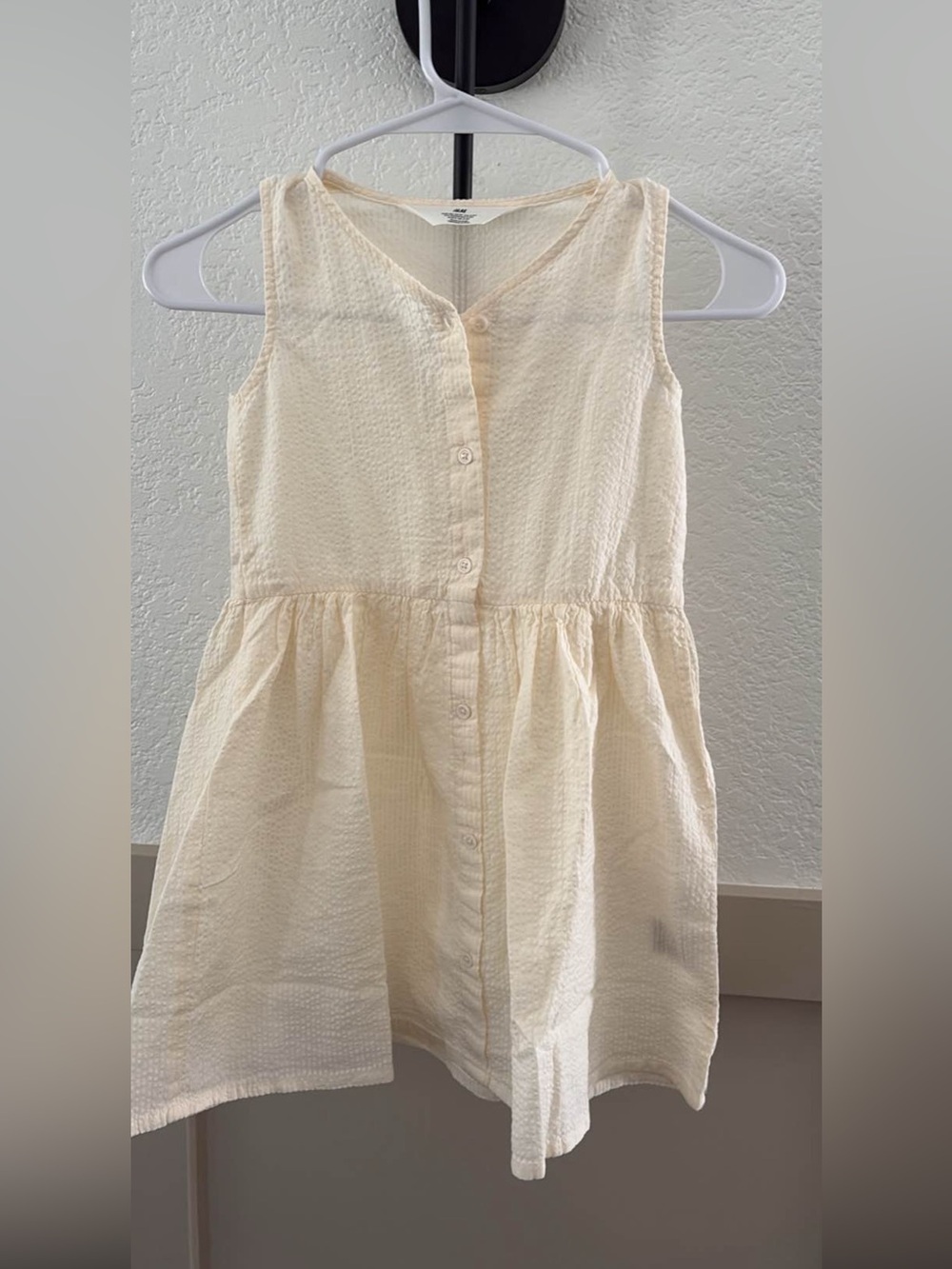 H&M Cream Button-Front Sundress